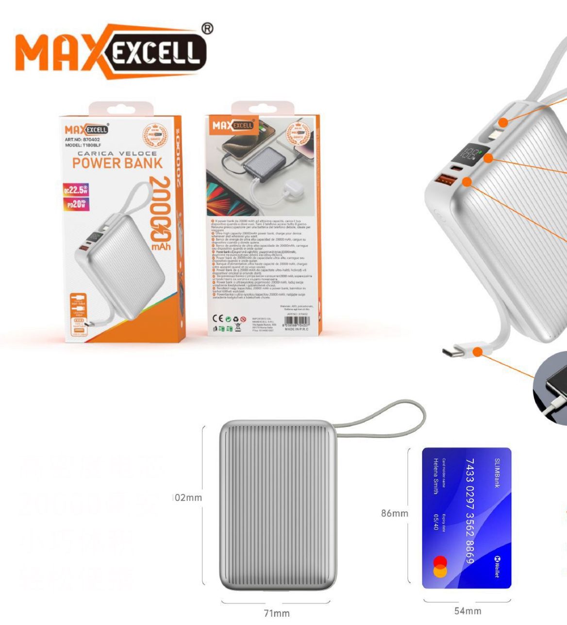 POWER BANK 20000mAh
