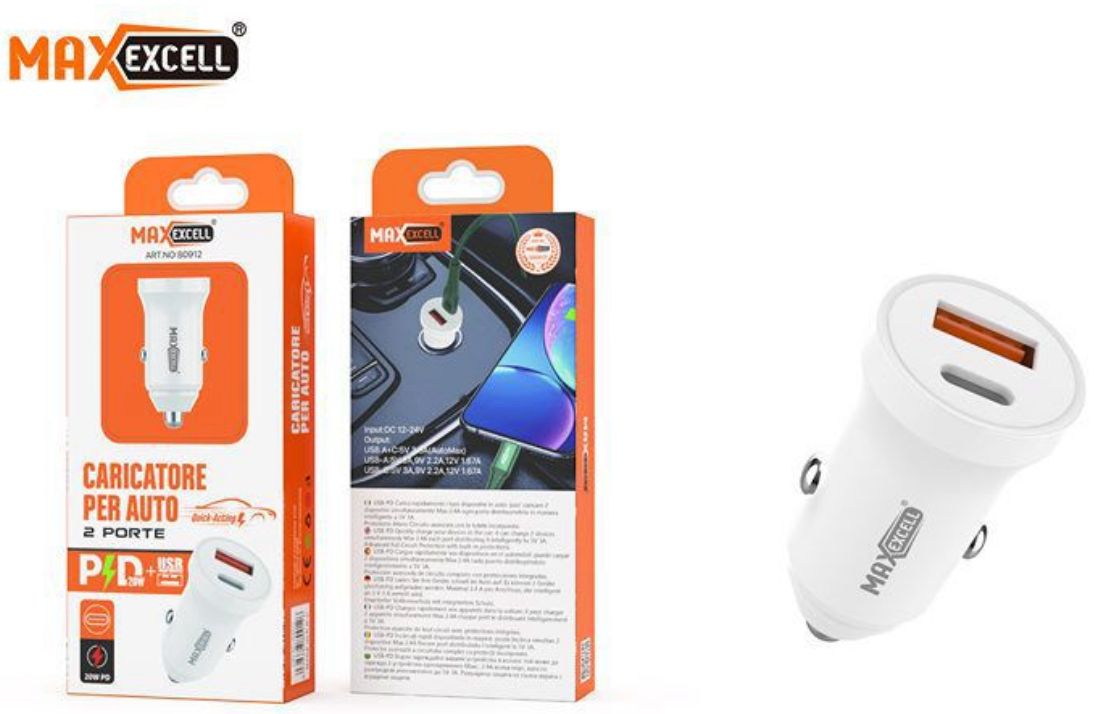 PD 20W+USB CARICATORE PER AUTO